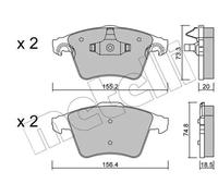 Pastillas de freno 22-0552-3 METELLI para VW TRANSPORTER T5 Autobús MULTIVAN T5