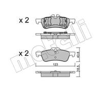 Pastillas de freno 22-0556-0 METELLI para MINI MINI MINI Descapotable