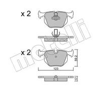 Pastillas de freno 22-0560-0 METELLI para BMW LAND ROVER