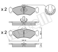 Pastillas de freno 22-0571-0 METELLI para MERCEDES-BENZ VW