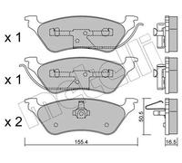 Pastillas de freno 22-0625-0 METELLI para CHRYSLER VOYAGER IV