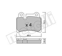 Pastillas de freno 22-0660-0 METELLI para VW TOUAREG