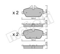 Pastillas de freno 22-0664-0 METELLI para MINI BMW