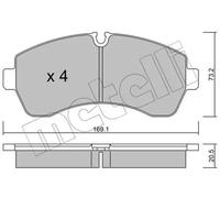 Pastillas de freno 22-0673-0 METELLI para MERCEDES-BENZ VW