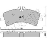 Pastillas de freno 22-0674-0 METELLI para MERCEDES-BENZ VW