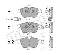 Pastillas de freno 22-0675-1 METELLI para SEAT VW AUDI