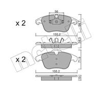 Pastillas de freno 22-0675-3 METELLI para CITROËN PEUGEOT DS OPEL