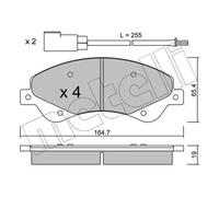 METELLI Juego de 4 pastillas de freno para FORD: Transit/Tourneo (Ref: 22-0679-0)