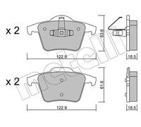Pastillas de freno 22-0688-0 METELLI para VOLVO XC90 I