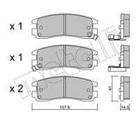 Pastillas de freno 22-0697-0 METELLI para OPEL CHEVROLET