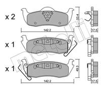METELLI Juego de 4 pastillas de freno para JEEP: Commander, Grand Cherokee (Ref: 22-0720-0)