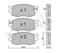 Pastillas de freno 22-0724-0 METELLI para HYUNDAI KIA
