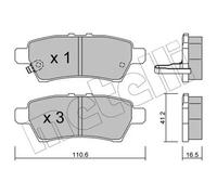 Pastillas de freno 22-0744-0 METELLI para NISSAN PATHFINDER III