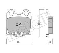Pastillas de freno 22-0758-0 METELLI para LEXUS GS IS I SC Descapotable