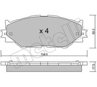 Pastillas de freno 22-0760-0 METELLI para LEXUS IS II IS C IS III