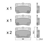 Pastillas de freno 22-0761-0 METELLI para LEXUS IS II GS IS C