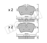 Pastillas de freno 22-0768-0 METELLI para MINI MINI Roadster MINI Descapotable