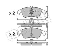 Pastillas de freno 22-0775-0 METELLI para AUDI A5 A5 Sportback A5 Descapotable