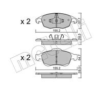 Pastillas de freno 22-0800-0 METELLI para CITROËN PEUGEOT DS