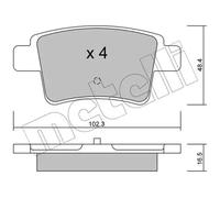 Pastillas de freno 22-0801-0 METELLI para CITROËN C4 PICASSO I Monospace