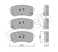 Pastillas de freno 22-0815-0 METELLI para HYUNDAI KIA