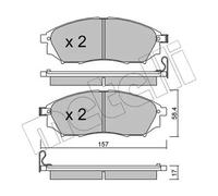 Pastillas de freno 22-0819-0 METELLI para NISSAN INFINITI RENAULT