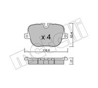 Pastillas de freno 22-0837-0 METELLI para LAND ROVER RANGE ROVER III