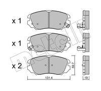 Pastillas de freno 22-0841-0 METELLI para OPEL CHEVROLET SAAB