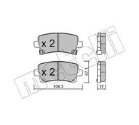 Pastillas de freno 22-0844-0 METELLI para SAAB OPEL CHEVROLET