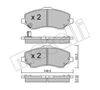 Pastillas de freno 22-0862-0 METELLI para JEEP DODGE