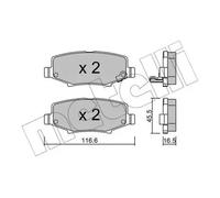 Pastillas de freno 22-0863-0 METELLI para JEEP DODGE