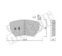 Pastillas de freno 22-0870-0 METELLI para MAZDA MX-5 III
