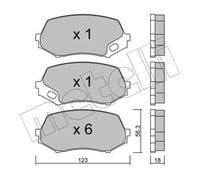 Pastillas de freno 22-0874-0 METELLI para MITSUBISHI Canter