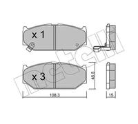 Pastillas de freno 22-0897-0 METELLI para SUZUKI SWIFT III