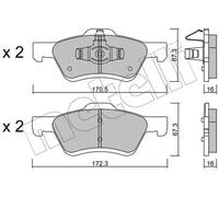 METELLI Pastillas de Freno Delantero para Ford Maverick Trubyti EP 2.3 AWD