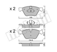 Pastillas de freno 22-0917-0 METELLI para BMW 5 5 Touring