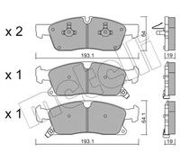 Pastillas de freno 22-0927-0 METELLI para JEEP GRAND CHEROKEE IV