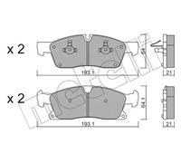 Pastillas de freno 22-0927-4 METELLI para MERCEDES-BENZ CLASE M CLASE GL GLE GLS
