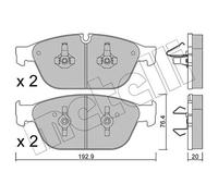 Pastillas de freno 22-0954-0 METELLI para AUDI A8 D4 Q5