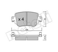Pastillas de freno 22-0980-0 METELLI para AUDI SEAT SKODA VW