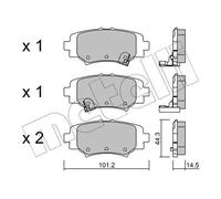 Pastillas de freno 22-0993-0 METELLI para MAZDA 3 3 Sedán