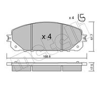 Pastillas de freno 22-1000-0 METELLI para JEEP CHEROKEE