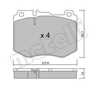 Pastillas de freno 22-1019-0 METELLI para MERCEDES-BENZ CLASE C CLASE C T-Model