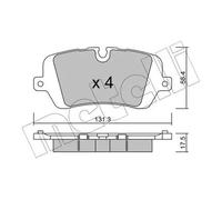 Pastillas de freno 22-1025-0 METELLI para LAND ROVER RANGE ROVER IV DISCOVERY V