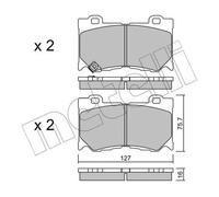 Pastillas de freno 22-1029-0 METELLI para NISSAN INFINITI