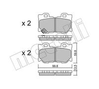 Pastillas de freno 22-1030-0 METELLI para NISSAN INFINITI