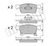 Pastillas de freno 22-1035-0 METELLI para OPEL ADAM CORSA E