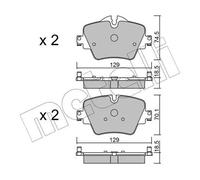 Pastillas de freno 22-1037-0 METELLI para BMW MINI TOYOTA