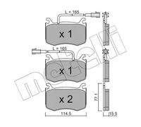 Pastillas de freno 22-1099-0 METELLI para ALFA ROMEO GIULIA
