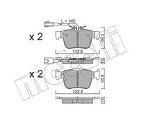 Pastillas de freno 22-1101-0 METELLI para MASERATI ALFA ROMEO